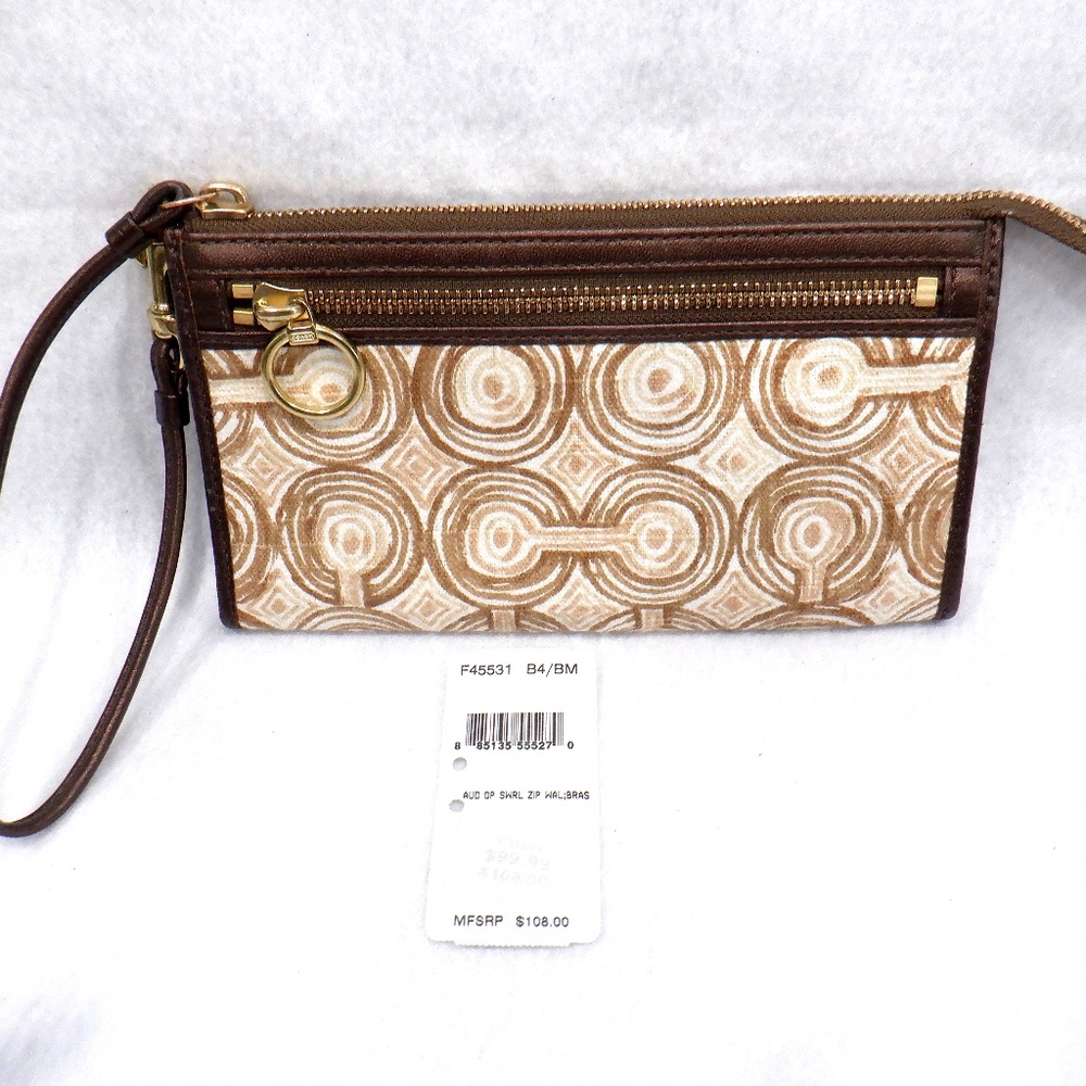 COACH Op Art Swirl Wallet Wristlet